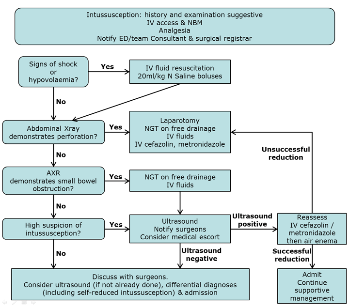 Intussusception flowchart