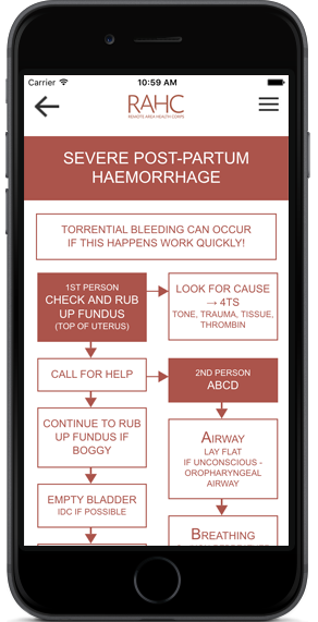 RAHC's Remote PHC+ mobile app